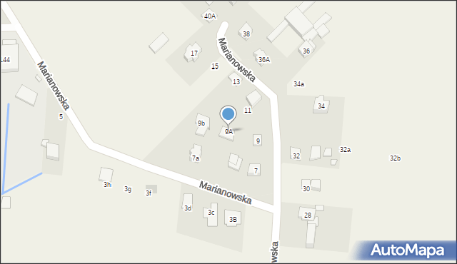 Tarnowo Podgórne, Marianowska, 9A, mapa Tarnowo Podgórne