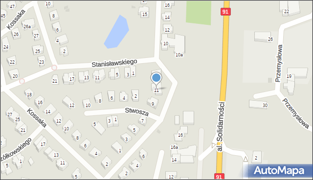 Tczew, Malczewskiego Jacka, 11, mapa Tczew