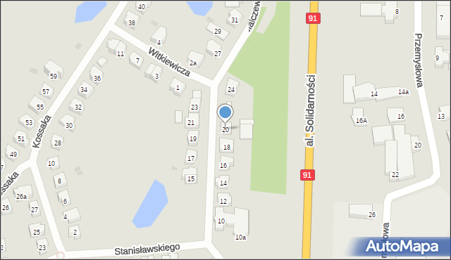 Tczew, Malczewskiego Jacka, 20, mapa Tczew