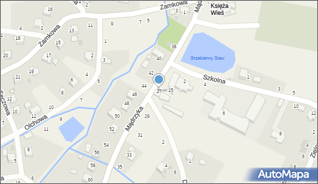 Tenczynek, Mądrzyka Mieczysława, ks., 27, mapa Tenczynek