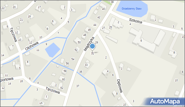 Tenczynek, Mądrzyka Mieczysława, ks., 31, mapa Tenczynek