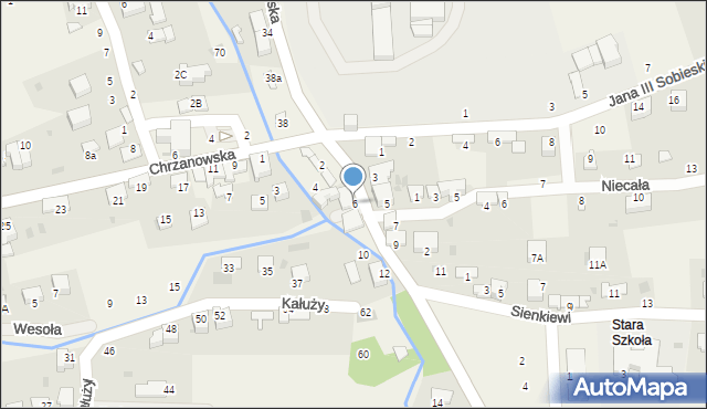 Tenczynek, Mądrzyka Mieczysława, ks., 6, mapa Tenczynek