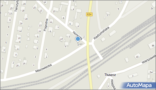 Tłuszcz, Mazowiecka, 2, mapa Tłuszcz