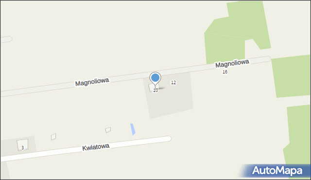 Tołcze, Magnoliowa, 10, mapa Tołcze