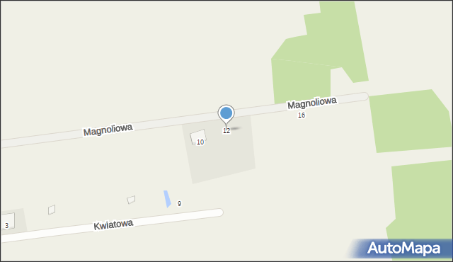 Tołcze, Magnoliowa, 12, mapa Tołcze