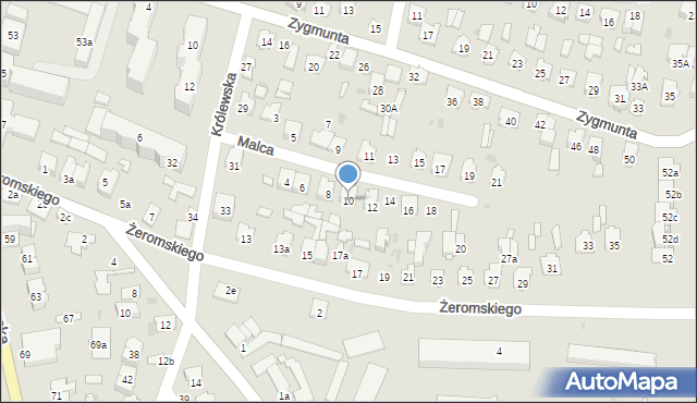 Tomaszów Lubelski, Malca Ignacego, 10, mapa Tomaszów Lubelski