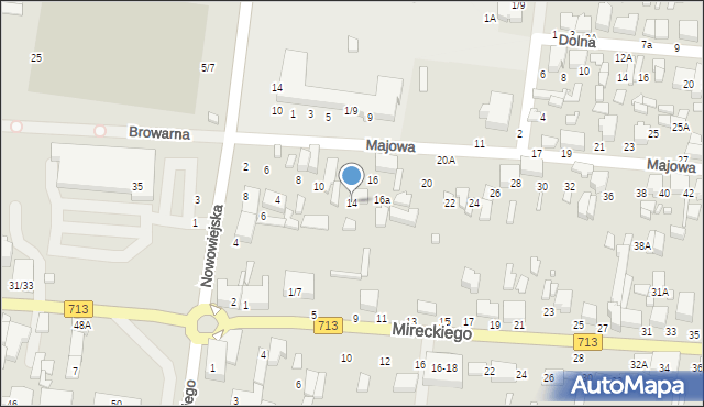 Tomaszów Mazowiecki, Majowa, 14, mapa Tomaszów Mazowiecki