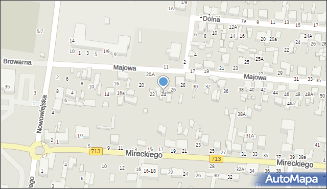 Tomaszów Mazowiecki, Majowa, 24, mapa Tomaszów Mazowiecki