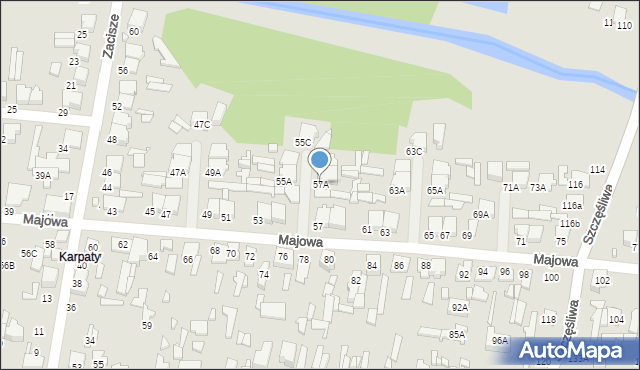 Tomaszów Mazowiecki, Majowa, 57A, mapa Tomaszów Mazowiecki