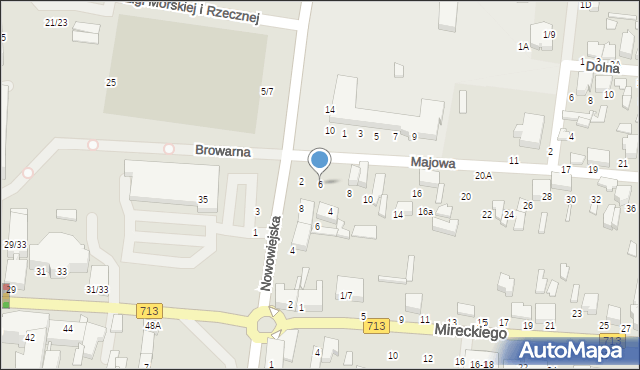 Tomaszów Mazowiecki, Majowa, 6, mapa Tomaszów Mazowiecki