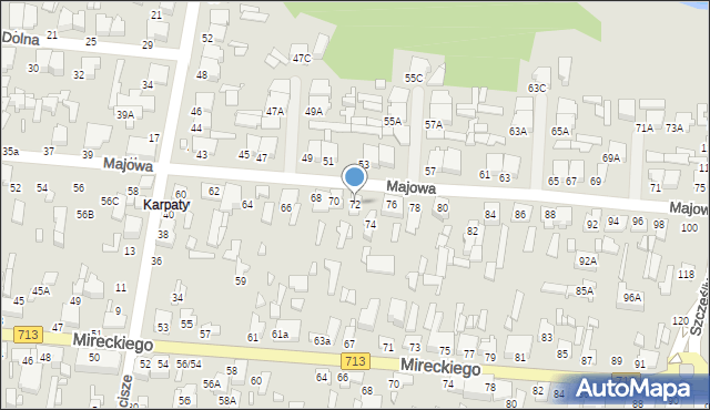 Tomaszów Mazowiecki, Majowa, 72, mapa Tomaszów Mazowiecki