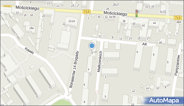Tomaszów Mazowiecki, Małkowskich Olgi i Andrzeja, 2, mapa Tomaszów Mazowiecki