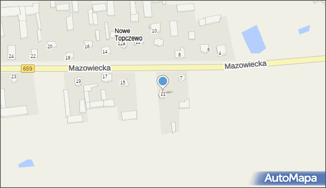 Topczewo, Mazowiecka, 11, mapa Topczewo