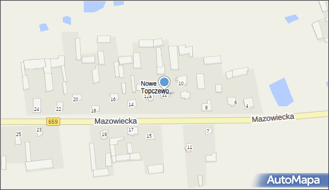 Topczewo, Mazowiecka, 12, mapa Topczewo