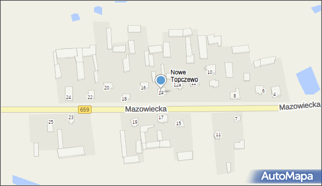 Topczewo, Mazowiecka, 14, mapa Topczewo