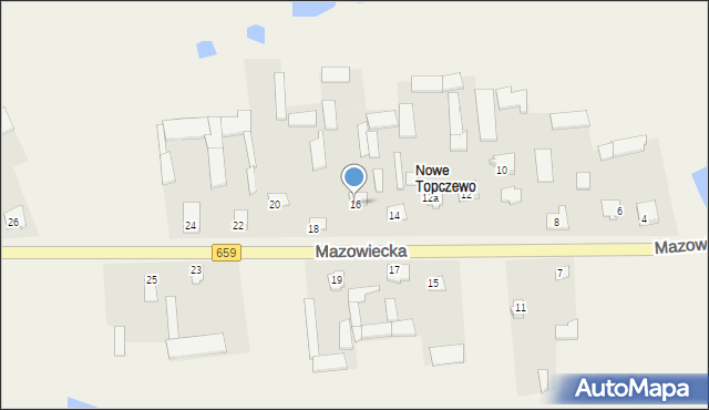 Topczewo, Mazowiecka, 16, mapa Topczewo