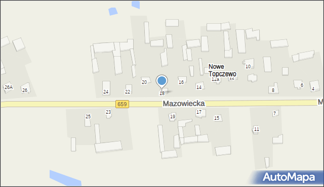 Topczewo, Mazowiecka, 18, mapa Topczewo