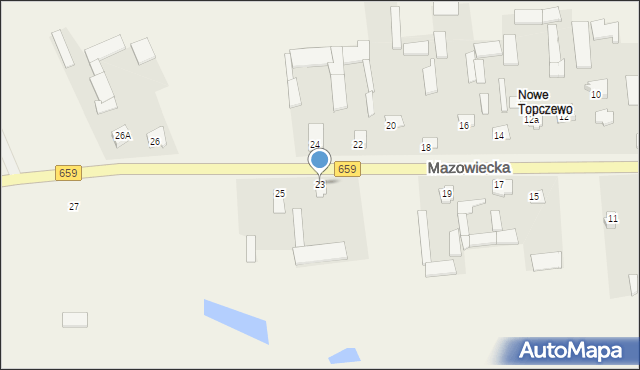 Topczewo, Mazowiecka, 23, mapa Topczewo