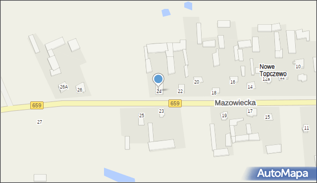 Topczewo, Mazowiecka, 24, mapa Topczewo