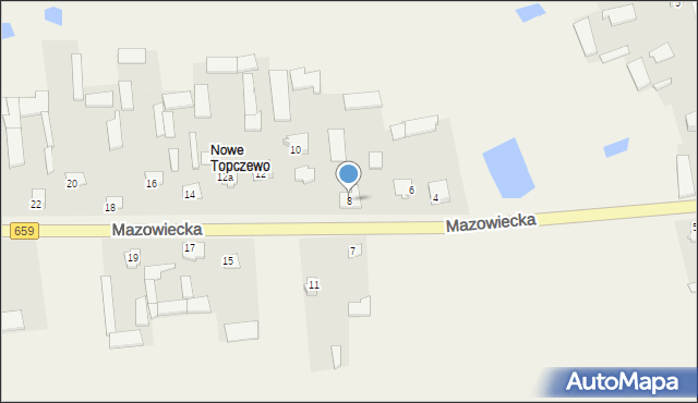 Topczewo, Mazowiecka, 8, mapa Topczewo