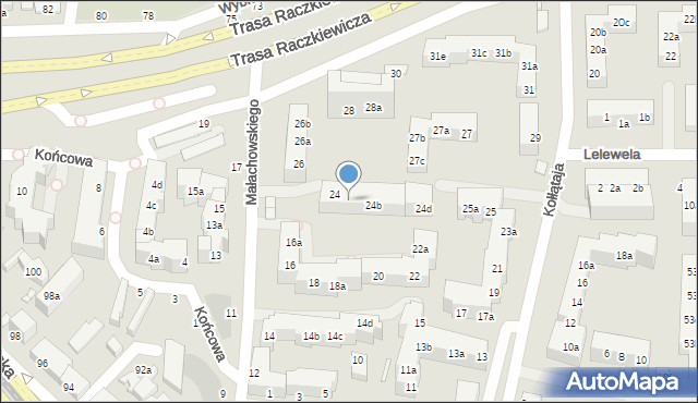 Toruń, Małachowskiego Stanisława, 24a, mapa Torunia