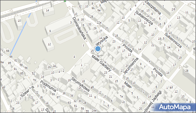 Toruń, Małe Garbary, 26, mapa Torunia