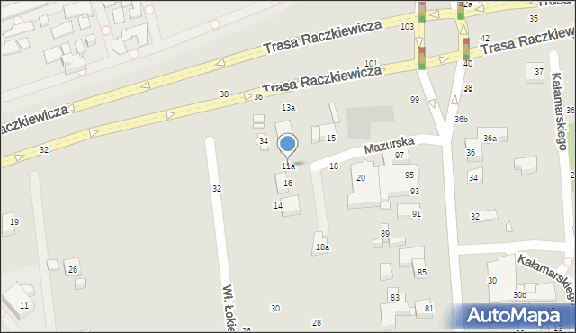 Toruń, Mazurska, 11a, mapa Torunia