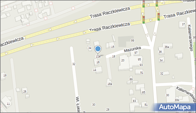 Toruń, Mazurska, 11a, mapa Torunia