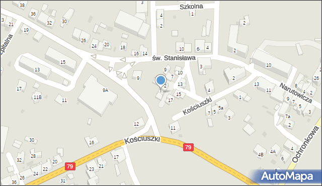 Trzebinia, Mały Rynek, 1, mapa Trzebinia