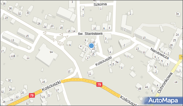 Trzebinia, Mały Rynek, 15, mapa Trzebinia