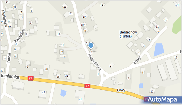 Turbia, Magnoliowa, 4, mapa Turbia