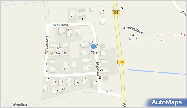 Turów, Makowa, 13A, mapa Turów