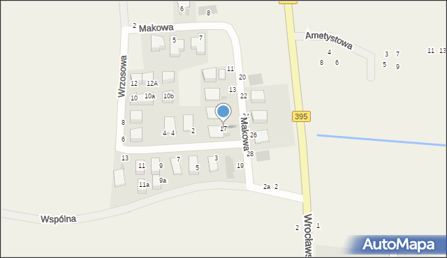 Turów, Makowa, 17, mapa Turów