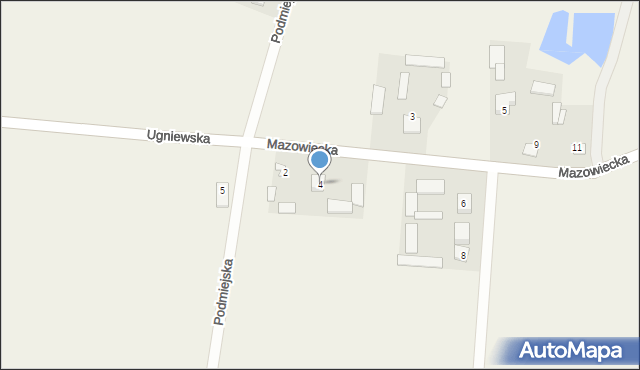 Ugniewo, Mazowiecka, 4, mapa Ugniewo