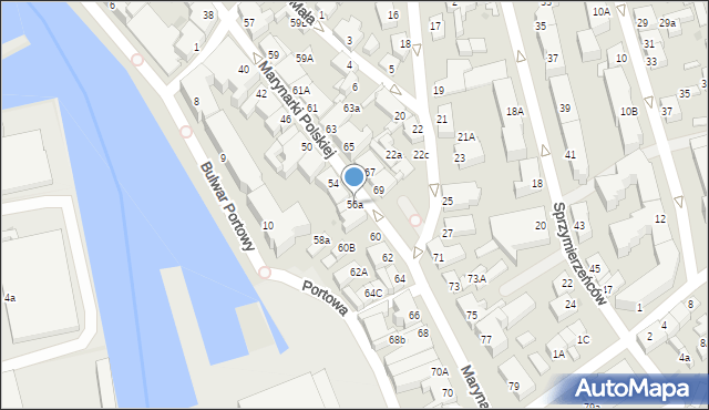 Ustka, Marynarki Polskiej, 56a, mapa Ustka