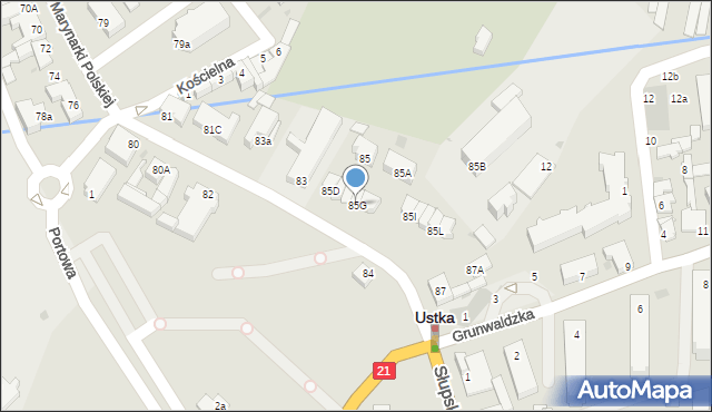 Ustka, Marynarki Polskiej, 85G, mapa Ustka