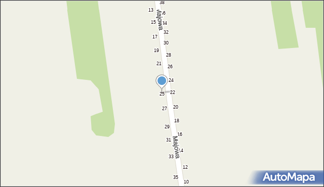 Wapiennik, Majowa, 25, mapa Wapiennik