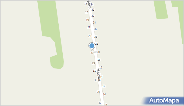 Wapiennik, Majowa, 27, mapa Wapiennik