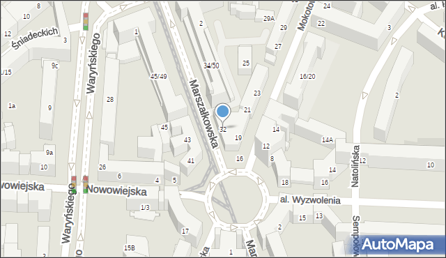 Warszawa, Marszałkowska, 32, mapa Warszawy