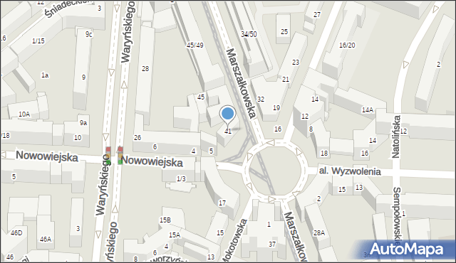 Warszawa, Marszałkowska, 41, mapa Warszawy