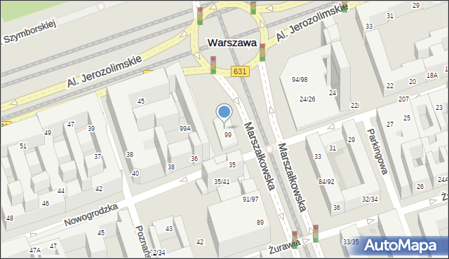 Warszawa, Marszałkowska, 99/101, mapa Warszawy