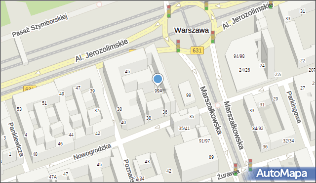 Warszawa, Marszałkowska, 99A, mapa Warszawy