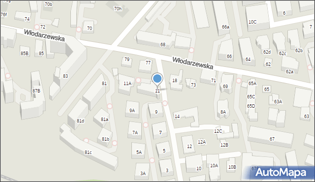 Warszawa, Maszynowa, 11, mapa Warszawy