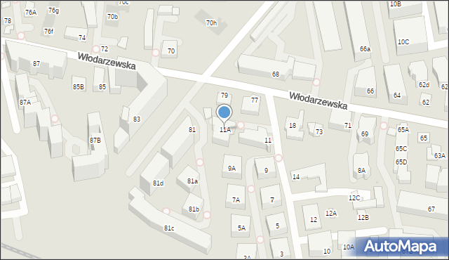 Warszawa, Maszynowa, 11A, mapa Warszawy