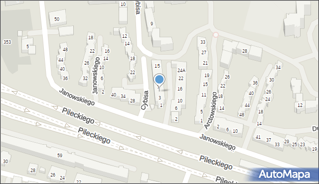 Warszawa, Makowskiego Tadeusza, 5, mapa Warszawy