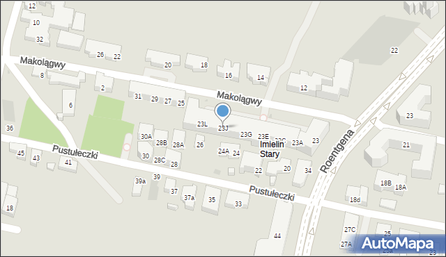 Warszawa, Makolągwy, 23J, mapa Warszawy