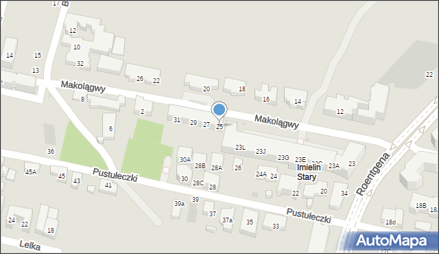 Warszawa, Makolągwy, 25, mapa Warszawy