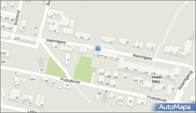 Warszawa, Makolągwy, 31, mapa Warszawy