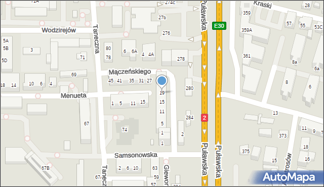 Warszawa, Mączeńskiego Zdzisława, 19, mapa Warszawy