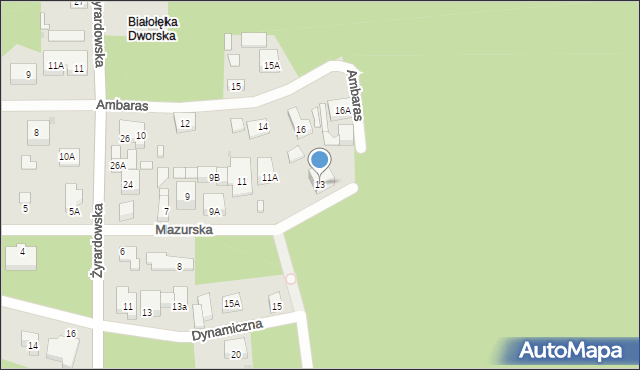 Warszawa, Mazurska, 13, mapa Warszawy